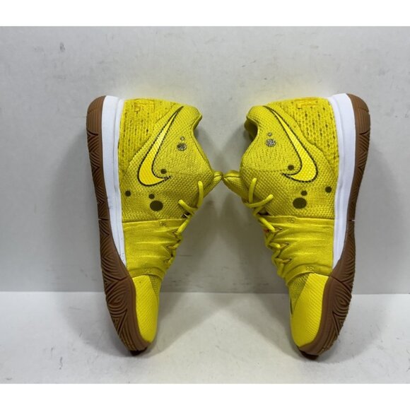 Nike Kyrie 5 x SpongeBob SquarePants Yellow Basketball Shoe Size 2.5Y - Picture 6 of 9